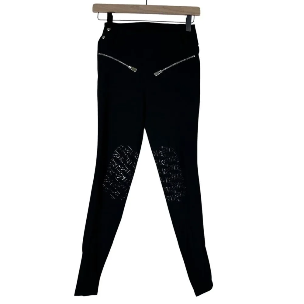 NWT Reigns by Savannah Fellers Katherine Riding Breeches Black Equestrian XS